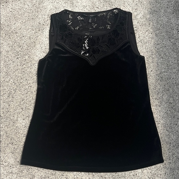 White House Black Market Velvet Top - Picture 2 of 3